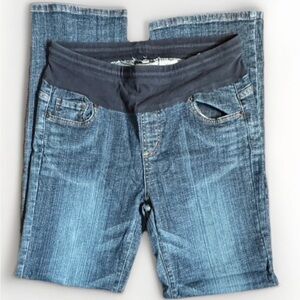 (M) MATERNITY AMERICAN STAR Original Dark Blue Jersey Waist w/ Drawstring Jeans